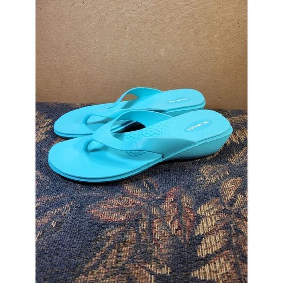 Okabashi Women's Sea Glass Splash Flip Flop Sandals- L/Size 9.5-10.5 - Picture 4 of 6